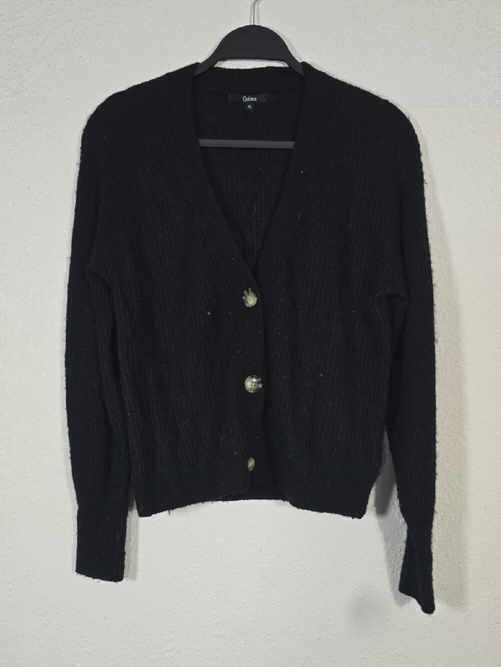 Quince Black Alpaca-Wool Blend Sweater